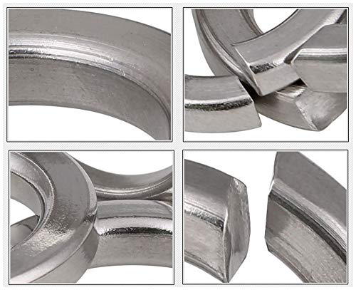 540Pcs 13-Size 304 Stainless Steel Spring Lock Washers Assortment Kit- 3/4 5/8 9/16 1/2 7/16 3/8 5/16 1/4 12# 10# 8# 6# 4#