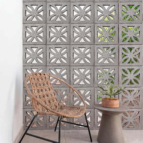 Colingmill 2 Pack Concrete Breeze Brick Molds 11.81'' Windmill Cement Hollow Brick Mold DIY Casting Reusable Cement Block Molding Wall Decorative Block Mould for Furniture Landscape