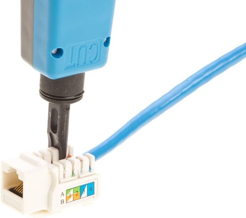 SATMAXIMUM 50 Pack Cat6 Keystone Ethernet Wall Jacks RJ45 Punch Down Slim Profile UTP White, 45 Degree for Patch Panel & Wall Plate, Supports Up to 10Gbps 50 PCS