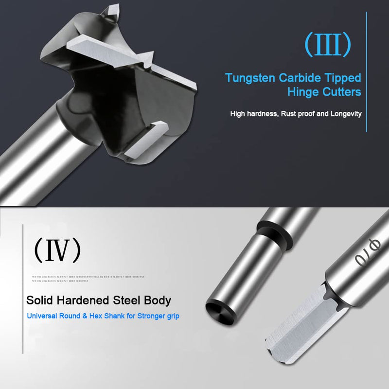 NICAVKIT Tungsten steel Forstner drill bit 60 mm, professional Forstner drill bit wood hole cutter, wood drill pot drill art drill for wood and hardwood