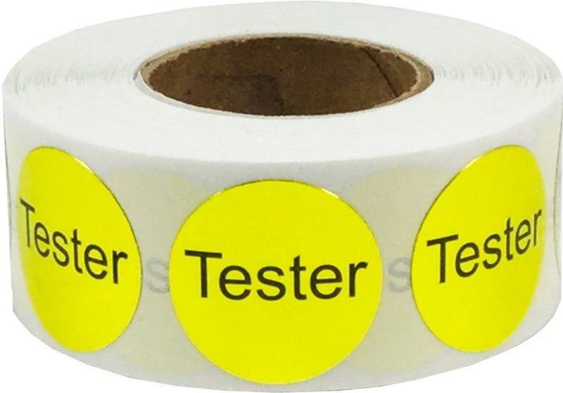 Gold Tester Circle Dot Stickers, 3/4 Inch Round, 500 Labels on a Roll for Easy Product Identification and Organization - Metallic Plastic - Made in the USA Metallic Gold