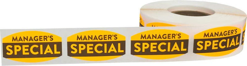 Manager's Special Grocery Store Food Labels .75 x 1.375 Inch 500 Total Adhesive Stickers