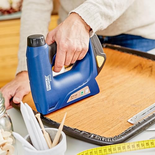 Rapid High-Performance Staples for Insulation, Thin Plastics, Cardboard and Carpets Flatwire No. 140, Leg Length 8mm, Staple Gun Staples, Galvanised Steel, 5000 Pieces, Boxed (11908111) 5000 Box