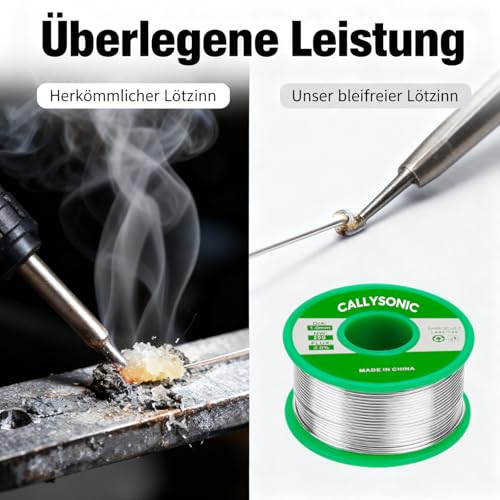 Solder 1mm 100g, Solder with Flux, Sn99.3/Cu0.7 Lead-Free Soldering Wire with Rosin Core for Electric Soldering Repair DIY (1mm 100g) 1mm 100g