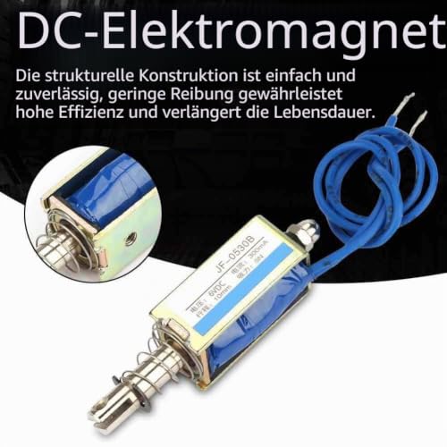 Automation Control Electromagnet 6/12/24V Elettromagnets, Pull Magnet DC 300MA DC Push Pull Electromagnets, 5N 10 mm Retractable Range (DC 6V)