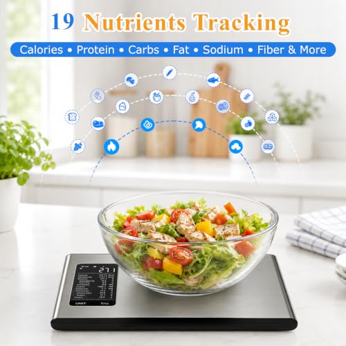 Smart Kitchen Food Scale with Calorie Counting & Nutrition Calculator, 10KG