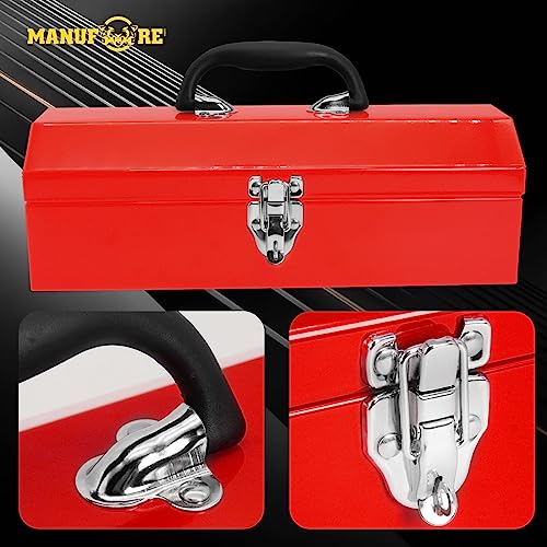 MANUFORE 14" and 16" Metal Tool Box Bundle