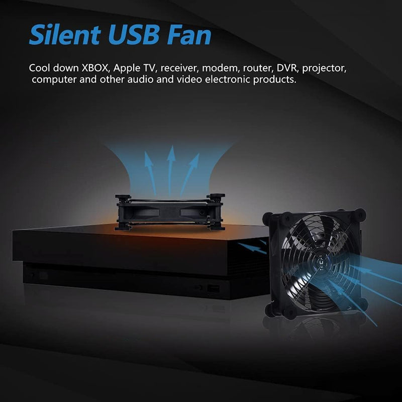 High Airflow Router Cooling Fan for Computer Cooler TV Box Wireless 12V DC Power 140mm 280mm Fan with Multi Speed Controller