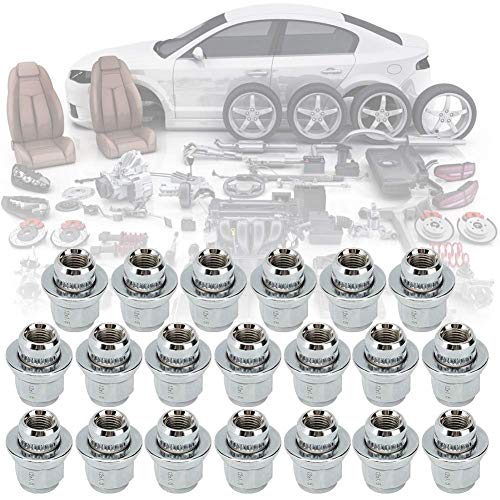 Aramox Wheel Nut, Steel Tyre Tire Nuts Car Wheel Rims Tires Nuts Fit for 2001-2016 Silver