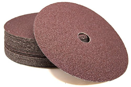 Benchmark Abrasives 7" Resin Fiber Sanding Discs, 36 Grit, 25-Count