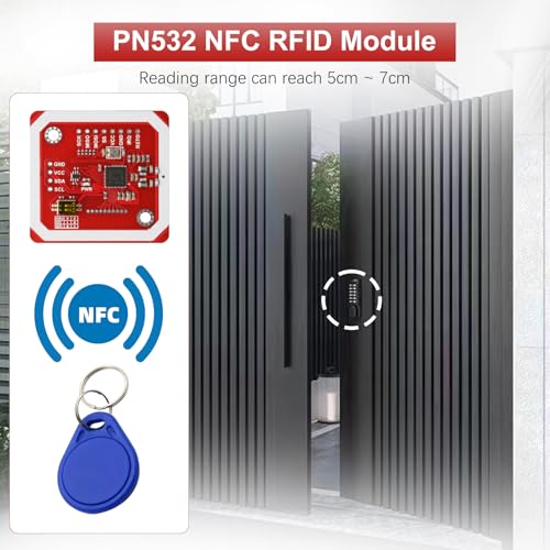 PN532 NFC NXP RFID Module V3 Kit AYWHP 2 Pieces Near Field Communication Reader Module Kit I2C, NFC RFID Card Read Module RFID Reader NFC Sticker Compatible with Arduino