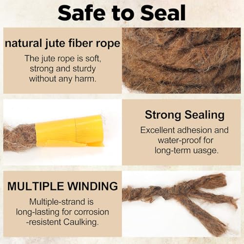 2 Pounds Brown Oakum Rope Caulking Natural Jute Fiber Hemp Rope 2 Pounds
