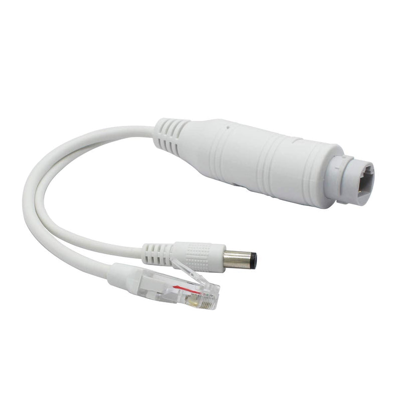 ANVISION 4-Pack Active 48V to 12V Waterproof PoE Splitter Adapter, IEEE 802.3af Compliant 10/100Mbps, for IP Camera AP Voip Phone and More, White