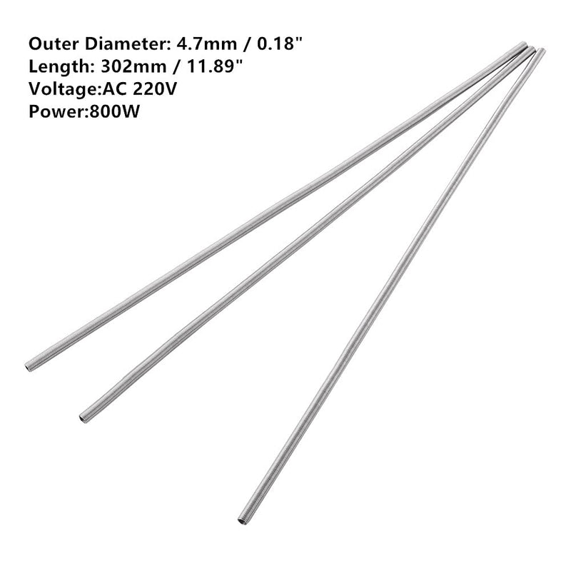 3pcs AC 220V 800W Heating Coil for Wire Oven, Pottery Oven Ovens Heating Coils High Resistance Restring Wire for Heating Elements Long Silver Tone