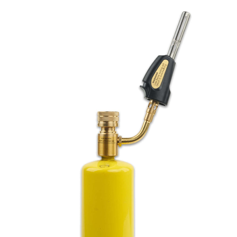 Self-Ignition Stainless Steel Head MAPP Gas Torch 360° Swivel For Soldering, brazing