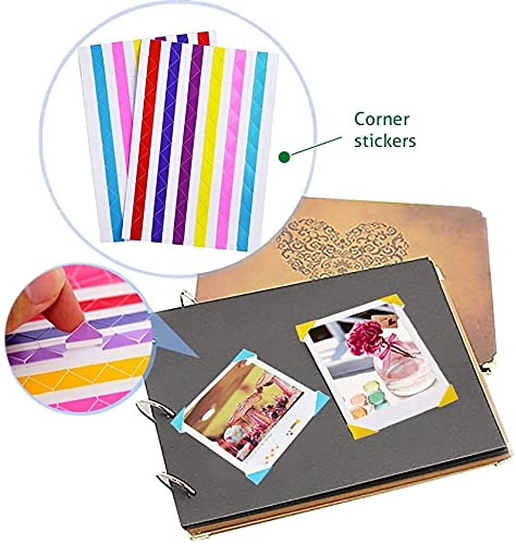 Fujifilm Instax Mini Instant Film (2 Pack, 40 Sheets) Tudak 5 Plastic Desk Frames + 60 Sticker Frames + 2 Packs Corner Stickers 40 Sheet Bundle Standard Packaging