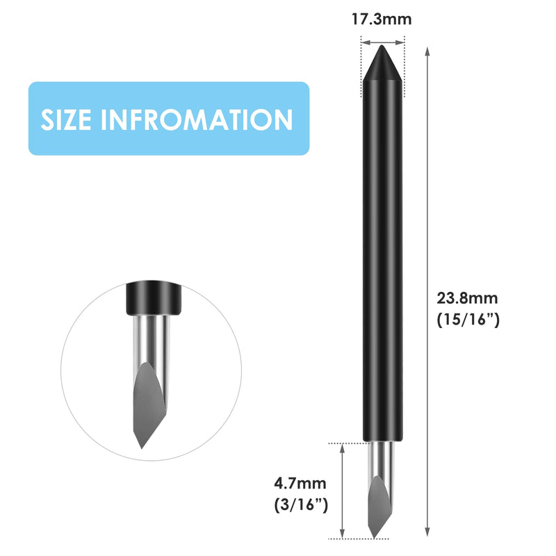 10PCS Deep Point Cutting Blades Compatible with Maker/Maker 3/Explore Air/Air 2/Explore Air 3 Cutting Machines Replacement Blades for Glitter Vinyl, Cardstock, Faux Leather, Adhesive Foil, Vellum Deep Cut Blades
