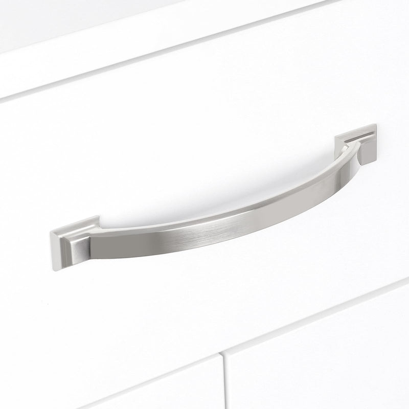 10 Pack 2.5 Inch Cabinet Pulls Brushed Satin Nickel Cabinet Handles Zinc Alloy Drawer Pulls Solid Cabinet Hardware 2-1/2" Hole Center(64mm) 10