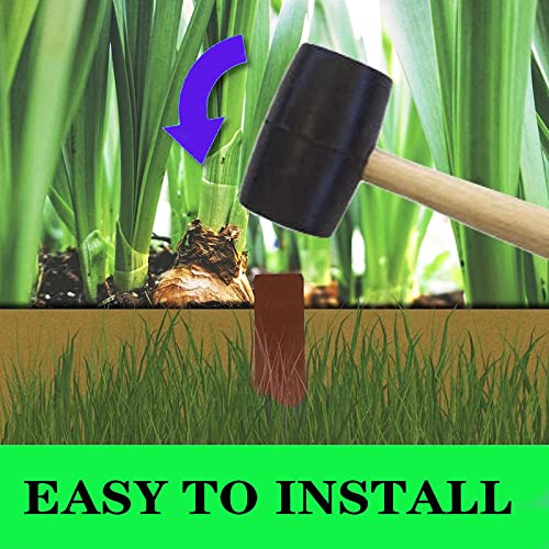 Garden Landscape Stakes 25 Pcs,10 Inch Lawn Edging Plastic Stakes for Outdoor Decorations,Edging & Terrace Board-Brown 25 pack brown