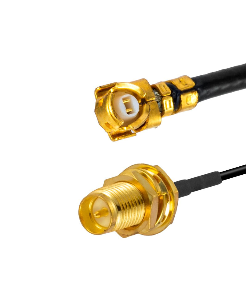 2PCS U.F.L1 to RP-SMA Female Low Loss Coaxial Cable 2" /5CM U.F.L1 1.37mm Coaxial Pigtail Cable for Wireless Routers Mini PCIE Network Cards PCI Wi-Fi WAN Repeater