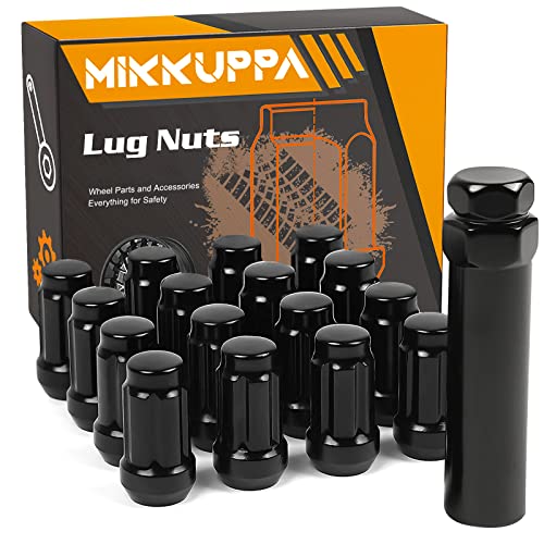 MIKKUPPA 16pcs 3/8-24 Lug Nuts with 1pc Socket Key + 2pcs Extra Socket Key
