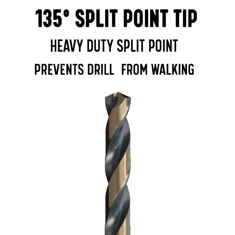 1/4" Quick Change Hex Shank High Speed Steel Drill Bit, KFDHEX Series (Pack of 12) 1/4 in