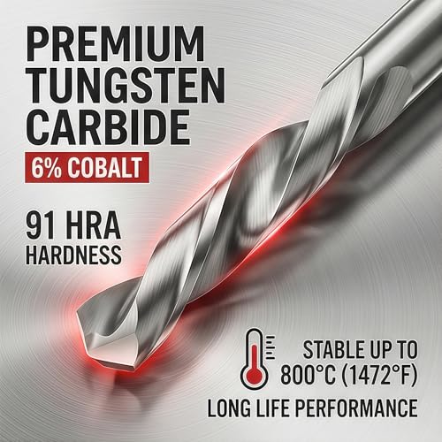 9mm Solid Carbide Drill Bit, Brad Point, Straight Shank 9mm