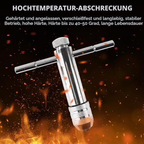 Set of 2 tool holders for taps, adjustable tool holder, tap wrench for M3-M8/M5-M12 taps, material alloy steel thread cutter holder