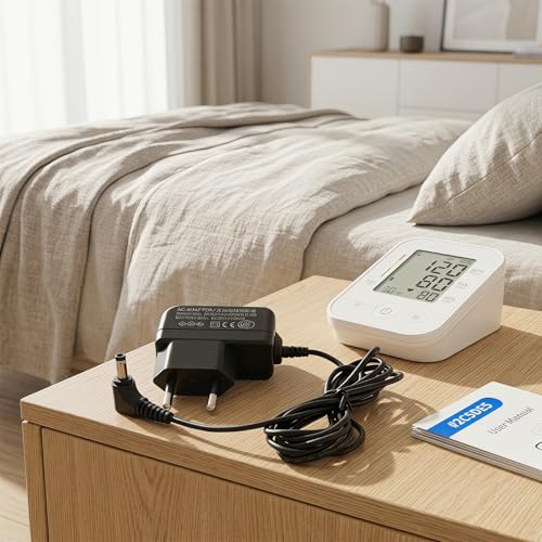 6 V Power Supply Charger for Omron Blood Pressure Monitor, AC Power Adapter Blood Pressure Monitors for Omron X7 Smart, M7 M3 M5 M500 M700 Series, 1.5 m Charging Cable Compatible with M2 M6 M8 M9 X3