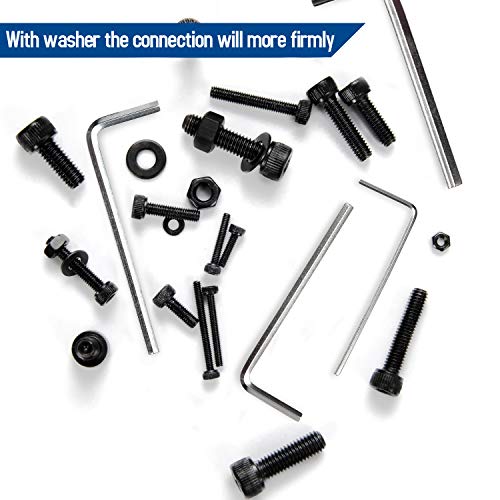 NINDEJIN 580pcs M2 M3 M4 M5 Button Head Socket Cap Screws Kit (Stainless Steel) and 1060pcs M2 M3 M4 M5 Socket Head Screws Kit (Alloy Steel)