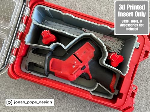Jonah Pope Design 3d Printed Insert designed for M12 Hackzall and Packout Organizer (Insert only) (Black) Black