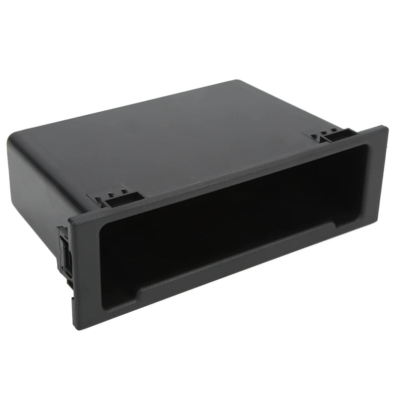 Dash Radio Storage Box, Interior Multi Application Single Din Large Space Dash Radio Pocket Black for Car Replacement for