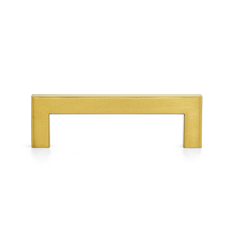 Ravinte 12 Pack 4 Inch Square Kitchen Cabinet Handles Cabinet Pulls Brushed Brass Drawer Pulls Kitchen Cupboard Hardware Handles for Cupboard Dresser Drawers Brushed Gold