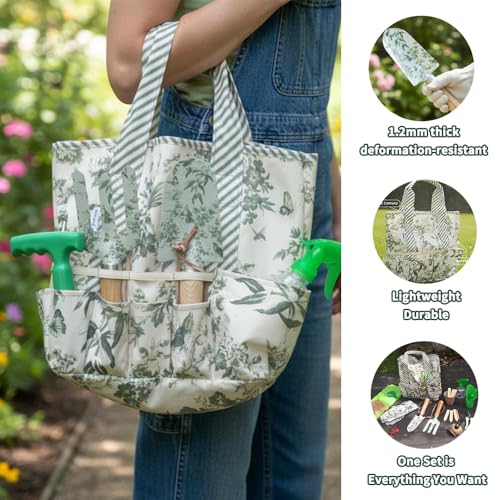 Gardenwind 32pcs Gardening Tools for Women Heavy Duty Gardening Tools Set with Fashion and Function, Water Proof Garden Tool Set, Gardening Gifts for Women