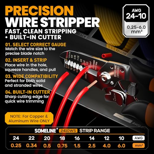 SOMELINE Crimping Tool Kit, 22-10 AWG, 36 Types Heat Shrink Wire Connectors 36 Types + 2 Tools