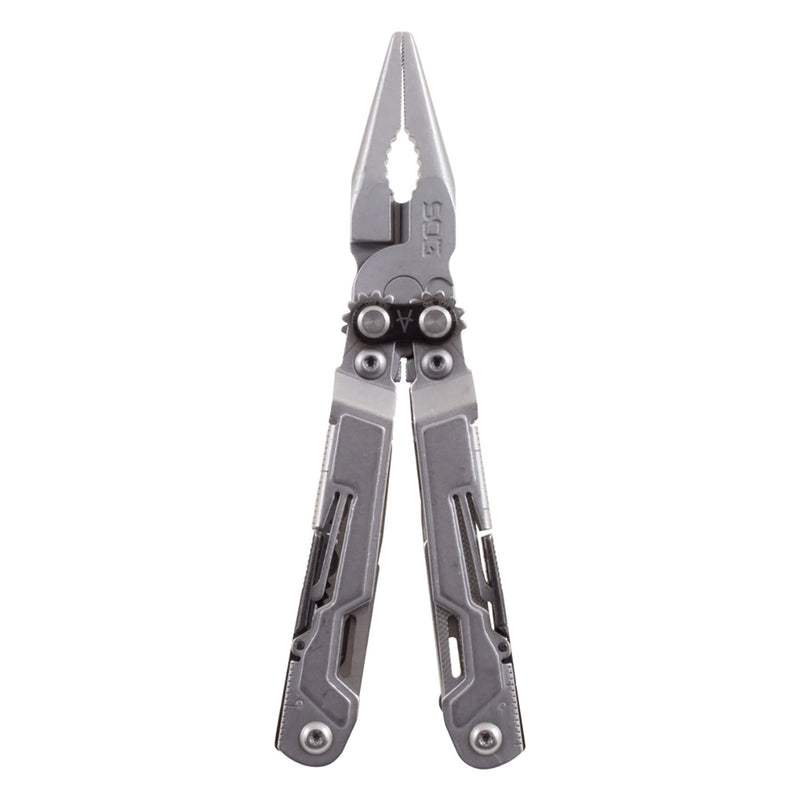 SOG PowerPint Mini Compact Stainless Steel Multi-Tool |18 Lightweight Specialty Tools & SOG Multitool Pliers Pocket Knife, Stone Wash One Size Power Pint