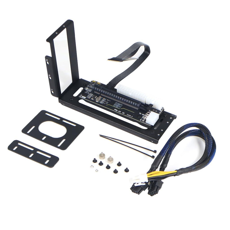 JMT R43SG GEN4 M.2 M-Key to PCIE X16 4.0 External Graphics Card Stand Bracket Compatible with NVME SSD NUC Host Expansion Card Graphics Dock (50cm) 50cm