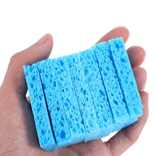 Pack of 20 Cleaning Sponge, Replacement Sponge, Soldering Sponge, Thick Soldering Tip Cleaning Sponge, Industrial Sponges, Soldering Iron Cleaning Sponge for Workbenches and Workshops, 40 x 60 x 10 mm