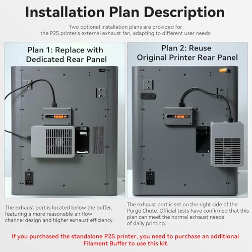 External Exhaust Fan Kit Compatible with Bambu Lab P2S with AMS