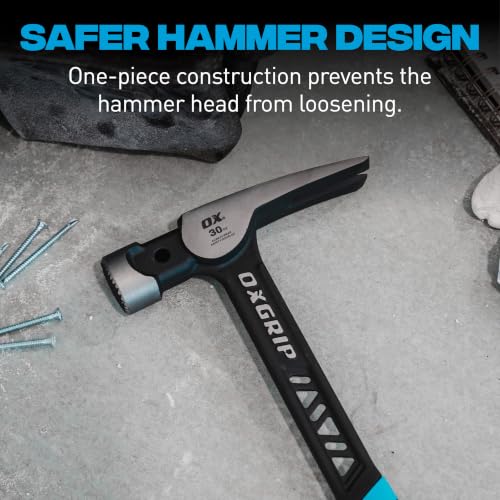 OX Ultrastrike 30 oz Framing Hammer, Milled Face, Martillos De Construccion 30-oz, Milled Face