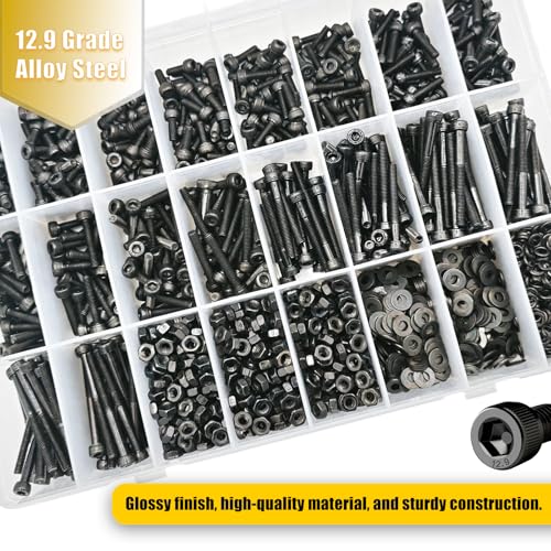 M3 Screws Kit 2560Pcs Socket Head Cap Screw Assortment 10 Sizes 3D Printing M3 Kit 2560pcs / 10 Sizes