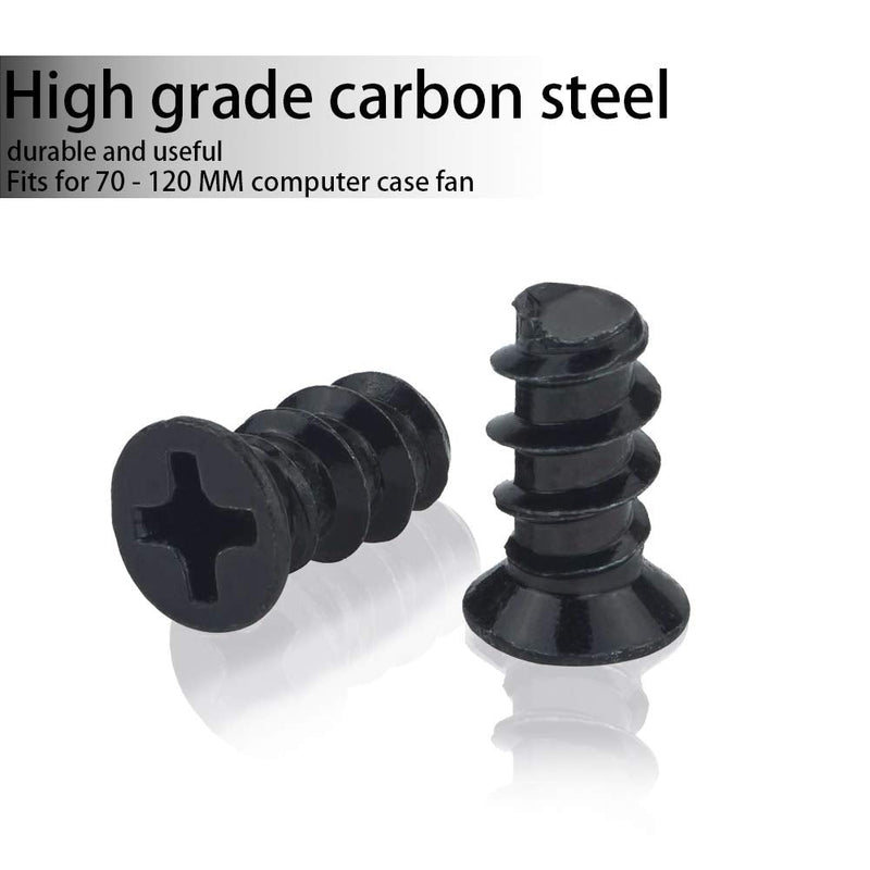 Black Computer Case Fan Screws (50 Pack)