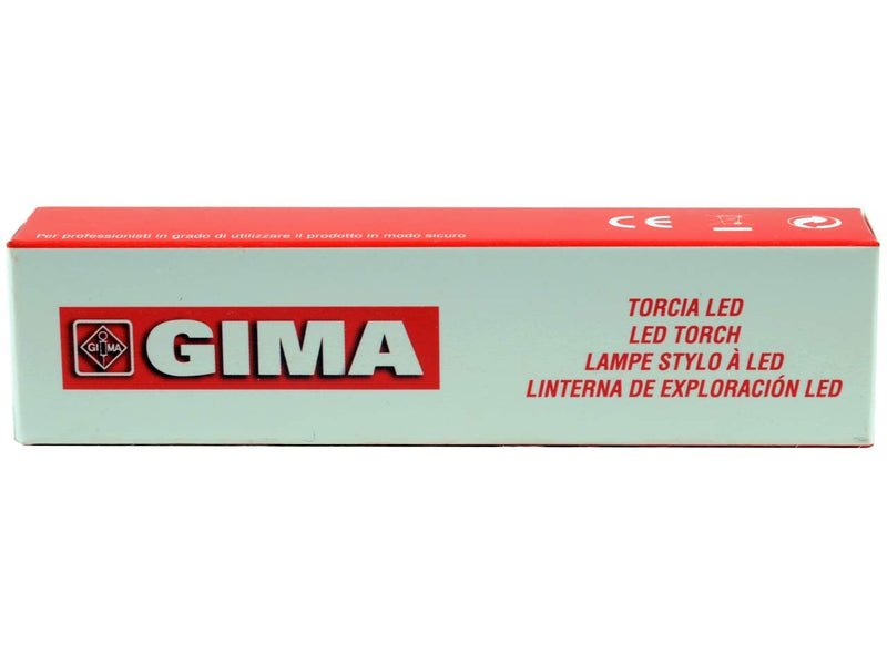 Gima - GIMA Professional Pen Light LED Diagnostic Light Metal Silver Color Push Button On/Off Silver colour