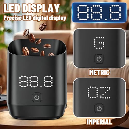 Digital Coffee Scales 0.1 g with Timer and LED Display, Rechargeable