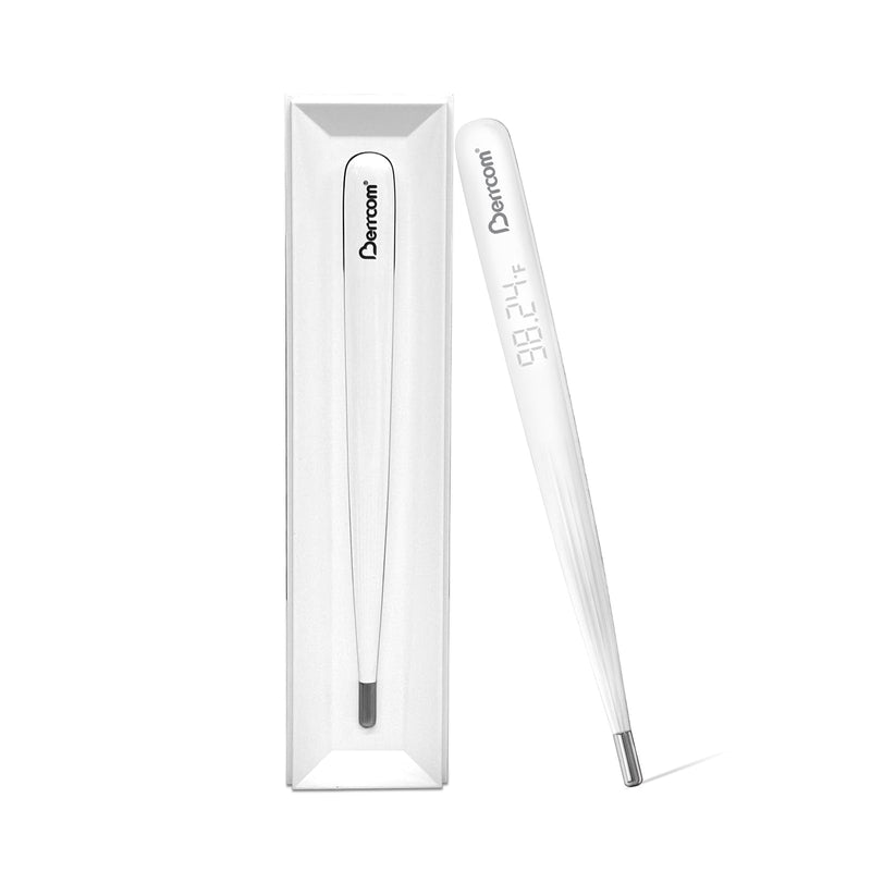 Berrcom Rechargeable Digital Thermometer for Adults & Kids, Medical-Grade Accurate Fast Reading for Oral & Underarm Use with LED Display & Fever Alert AET-F372
