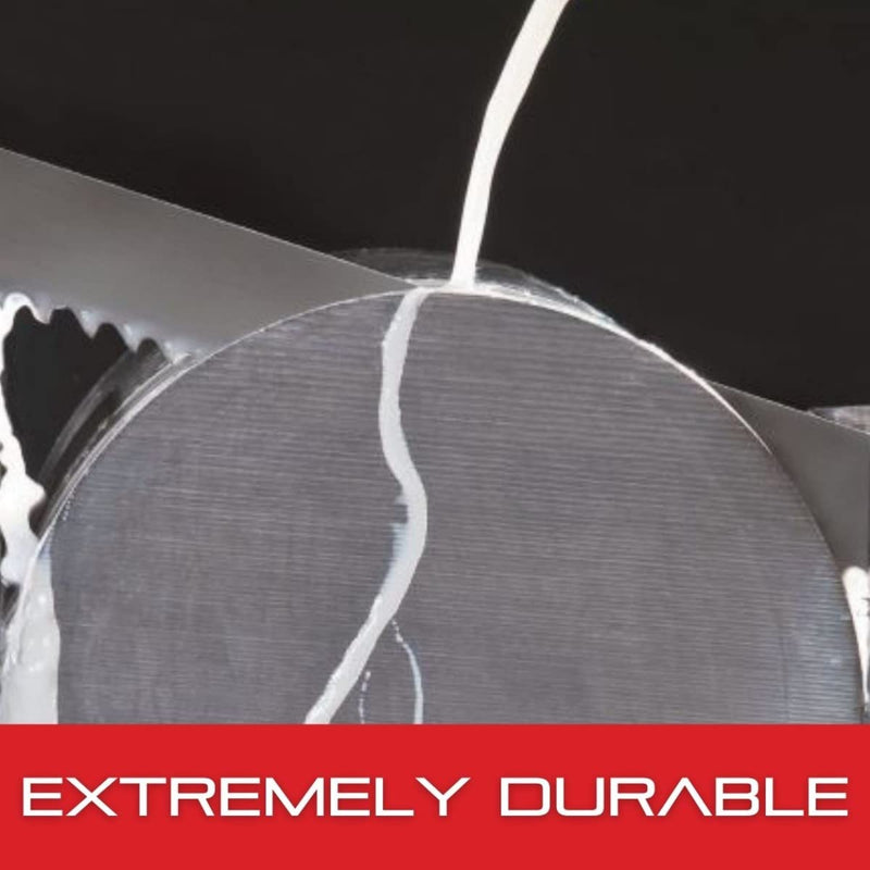 Starrett Versatix MP Bi-Metal Band Saw Blade with M-42 Cobalt Steel Teeth - Ideal for Sawing Structurals, Tubes, Small Solids - 07 Ft. 10″, 3/4 x .035 x 10-14/IP-P-R - 99234-07-10 94 Inches 3/4 inches 10-14 Teeth per Inch 0.035 Inches