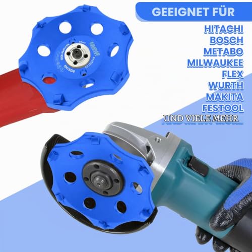 PCD PCD Diamond Cup Wheel 125mm Diamond Cup Wheel Grinding Wheel | Cup Grinder for Angle Grinder, Diamond Grinder for Tile Adhesive Coatings, Angle Grinder Grinding Pot, 6 Segments