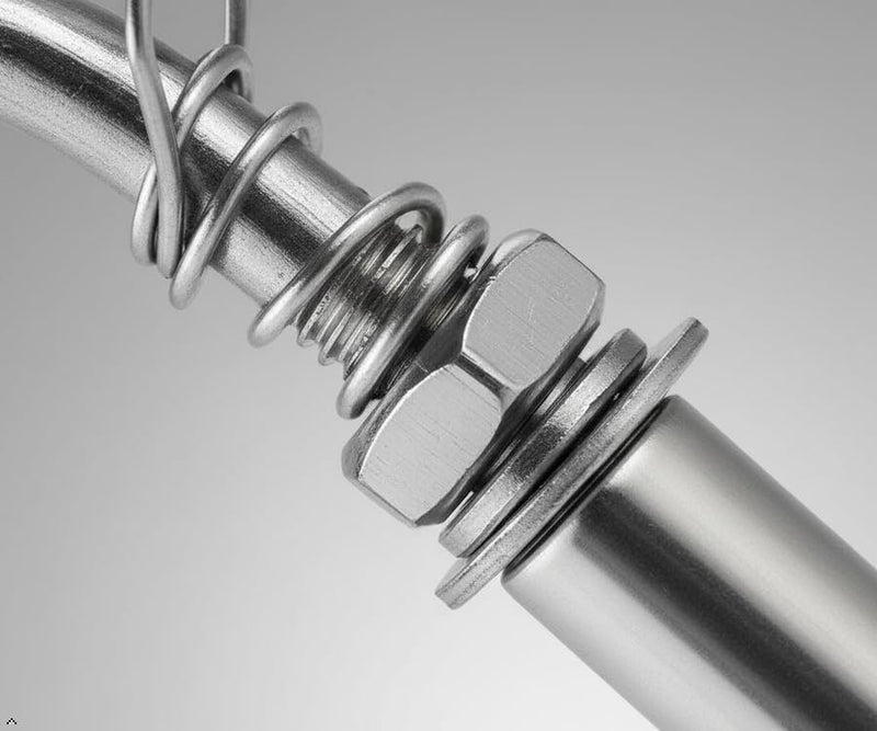 3/8" Expansion Bolt Spring Hooks 15 pcs,M10 Concrete Hooks 304 Stainless Steel Spring Closed Type,Used for Cement Walls, Brick Walls 3/8