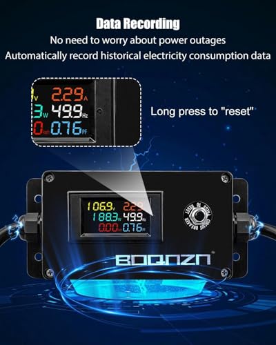 20A 125V AC Power Meter, NEMA 5-15P to 5-20R Outlet Monitor