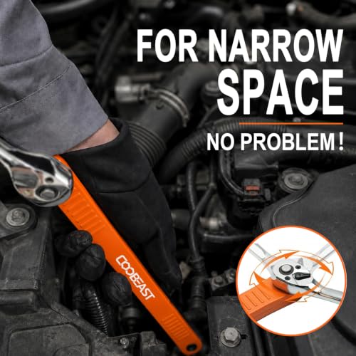 Pro Offset Extension Wrench 19PCS, Impact Wrench Extender Tools Socket Set 16.34inch Orange